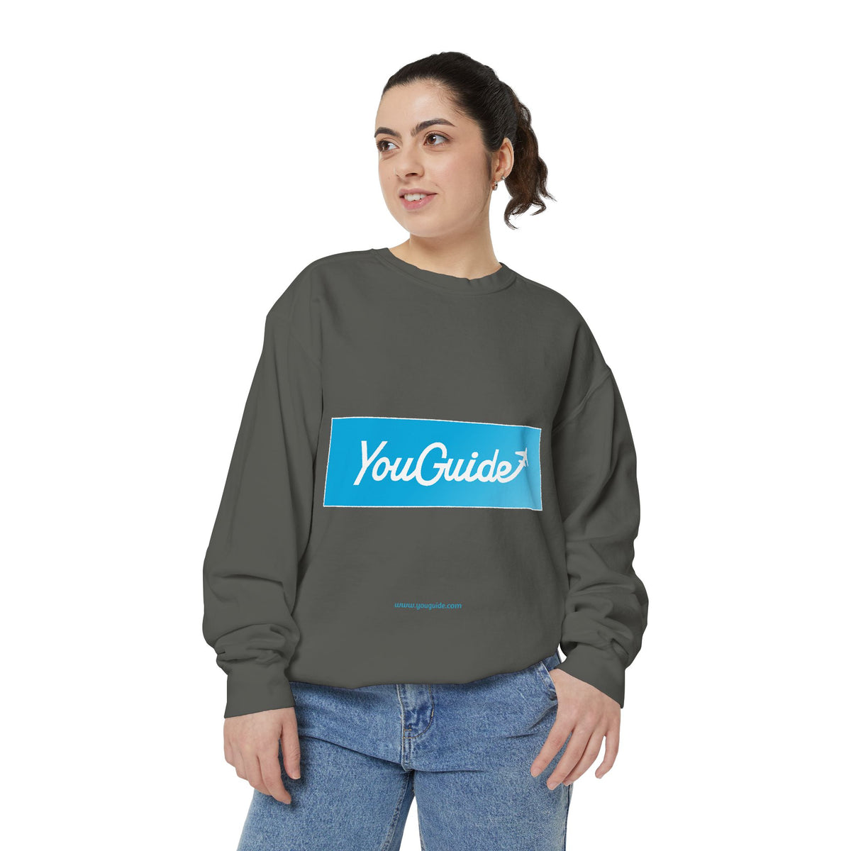 Unisex Garment-Dyed Sweatshirt by YouGuide Designs – Ultimate Casual Style