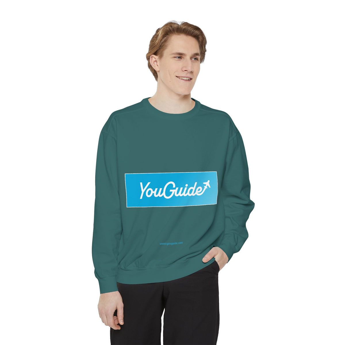 Unisex Garment-Dyed Sweatshirt by YouGuide Designs – Ultimate Casual Style