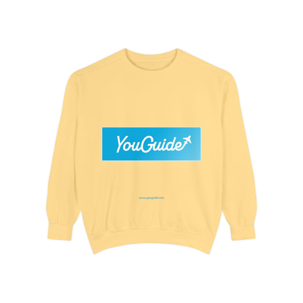 Unisex Garment-Dyed Sweatshirt by YouGuide Designs – Ultimate Casual Style