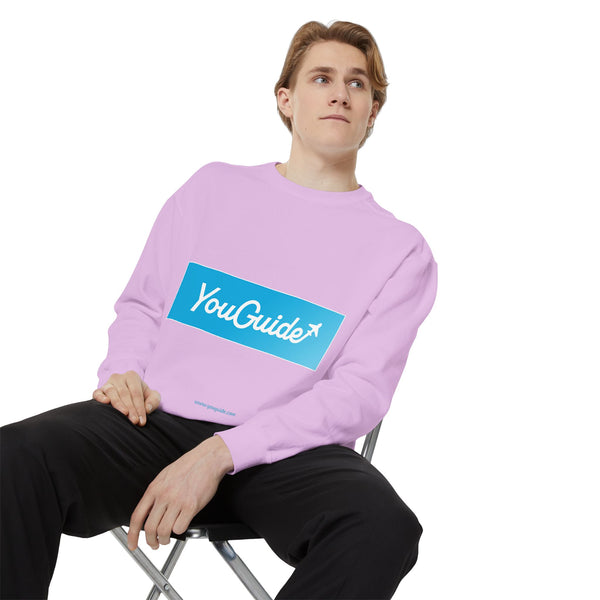 Unisex Garment-Dyed Sweatshirt by YouGuide Designs – Ultimate Casual Style