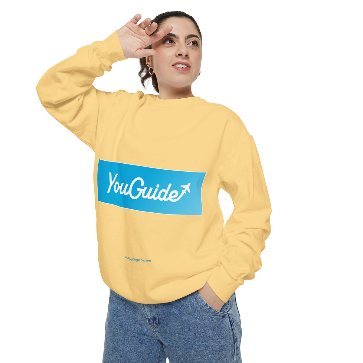 Unisex Garment-Dyed Sweatshirt by YouGuide Designs – Ultimate Casual Style