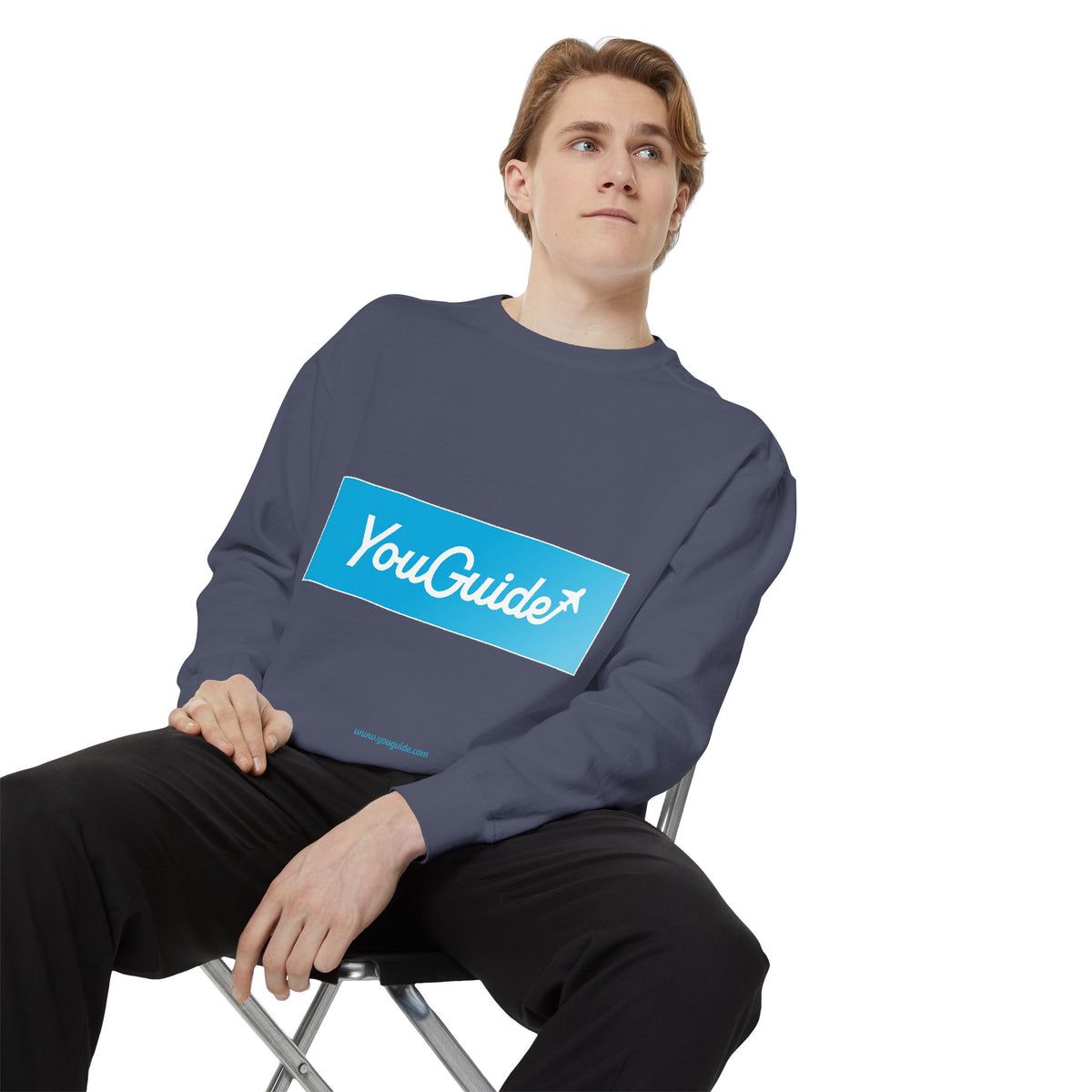 Unisex Garment-Dyed Sweatshirt by YouGuide Designs – Ultimate Casual Style