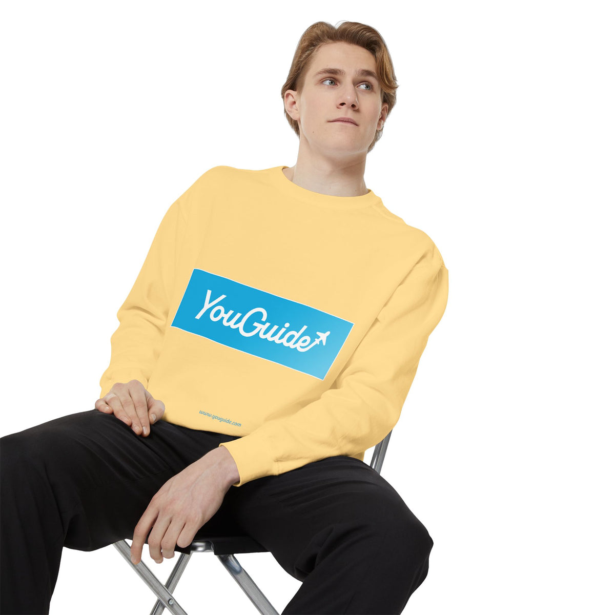 Unisex Garment-Dyed Sweatshirt by YouGuide Designs – Ultimate Casual Style