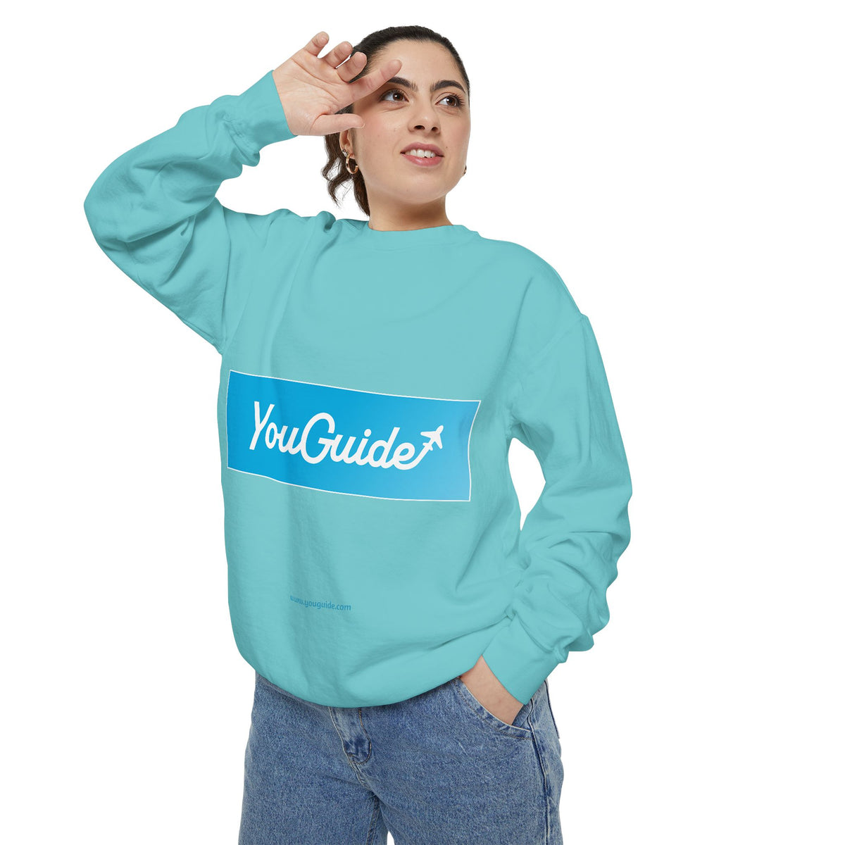 Unisex Garment-Dyed Sweatshirt by YouGuide Designs – Ultimate Casual Style