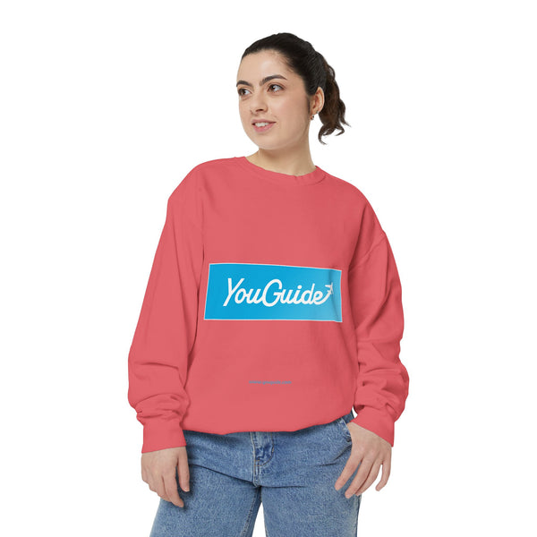 Unisex Garment-Dyed Sweatshirt by YouGuide Designs – Ultimate Casual Style